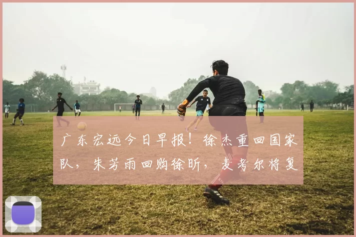 广东宏远今日早报!徐杰重回国家队,朱芳雨回购徐昕,麦考尔将复出_赛季_内线_上海男篮